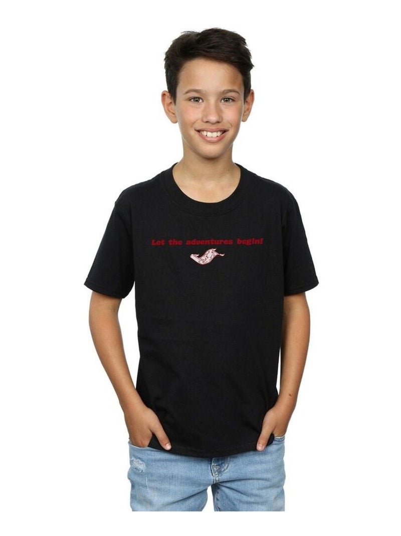 Disney - T-shirt LET THE ADVENTURES BEGIN Noir - Kiabi