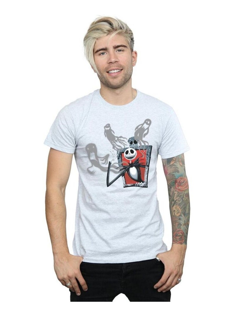 Disney - T-shirt L'Étrange Noël de monsieur Jack GHOSTS OF JACK Gris chiné - Kiabi