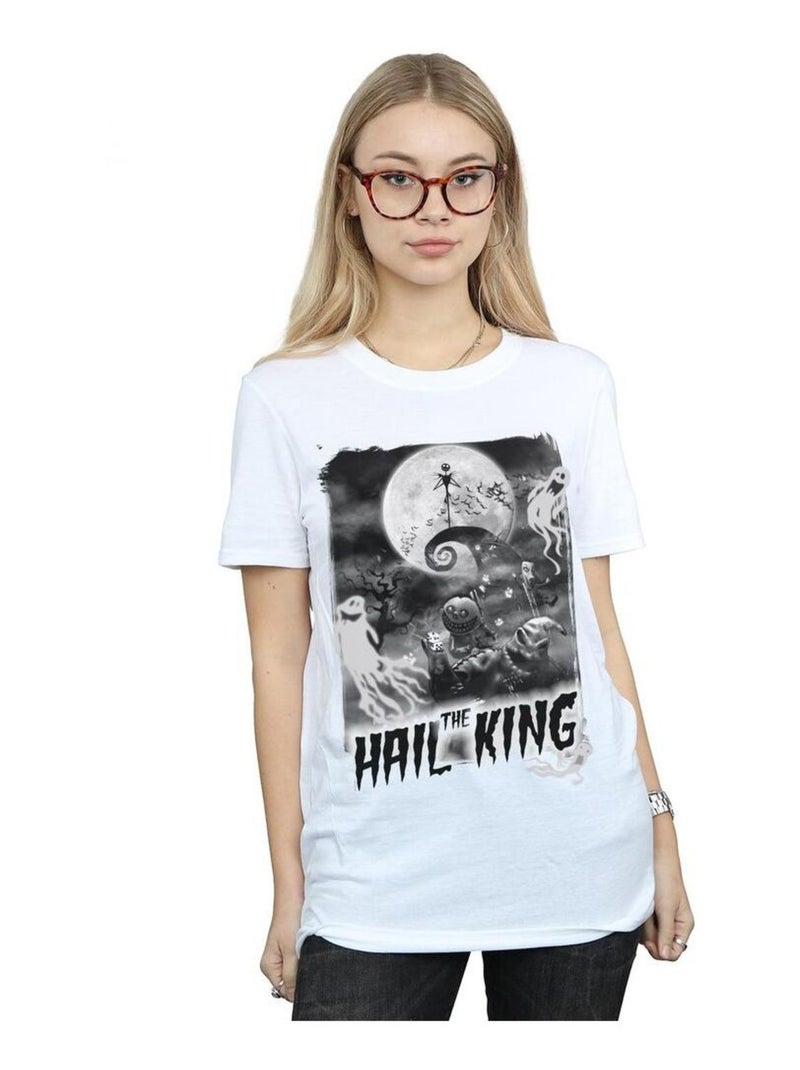 Disney - T-shirt L'Étrange Noël de monsieur Jack HAIL THE KING Blanc - Kiabi