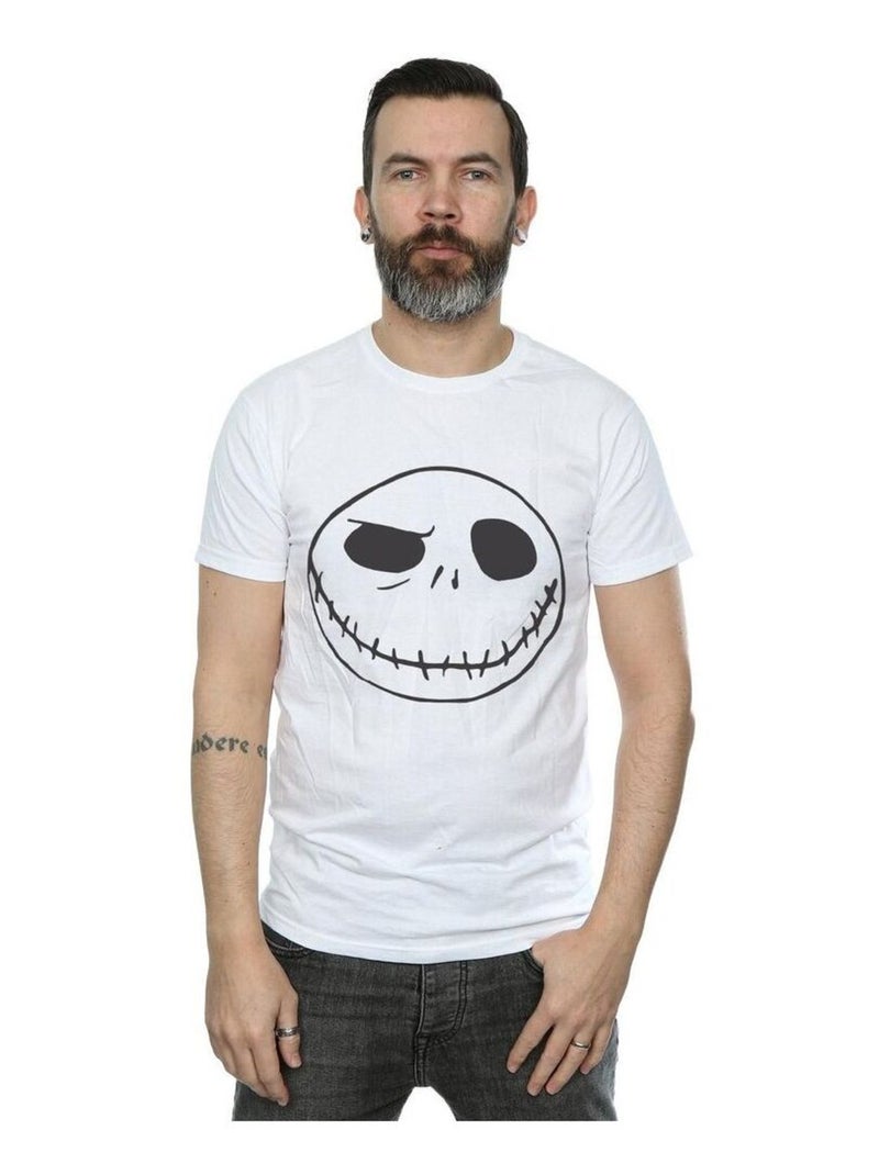 Disney - T-shirt L'Étrange Noël de monsieur Jack JACK'S BIG FACE Blanc - Kiabi