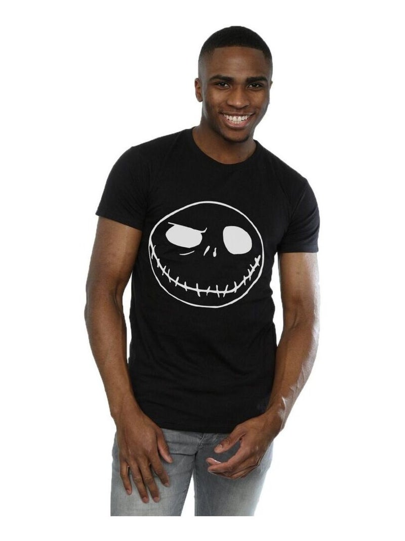 Disney - T-shirt L'Étrange Noël de monsieur Jack JACK'S BIG FACE Noir - Kiabi