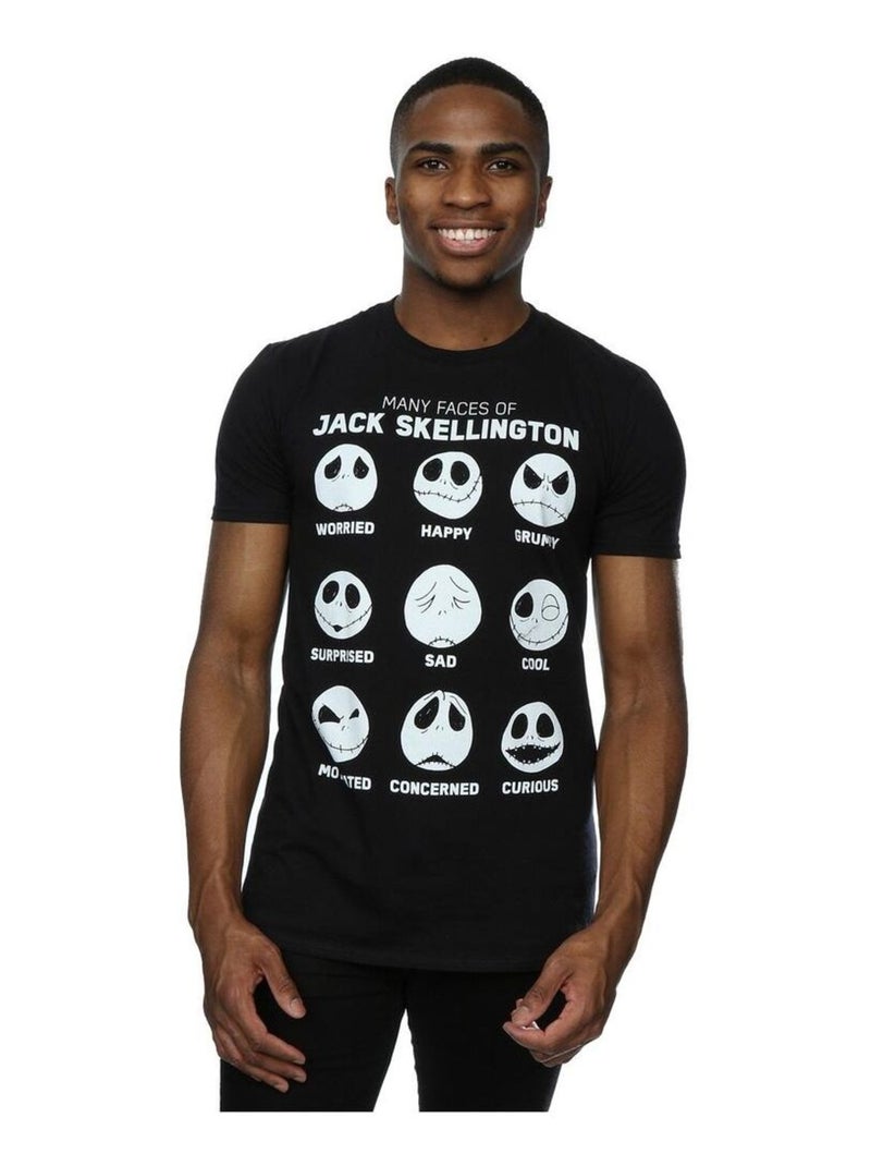Disney - T-shirt L'Étrange Noël de monsieur Jack MANY FACES OF JACK Noir - Kiabi