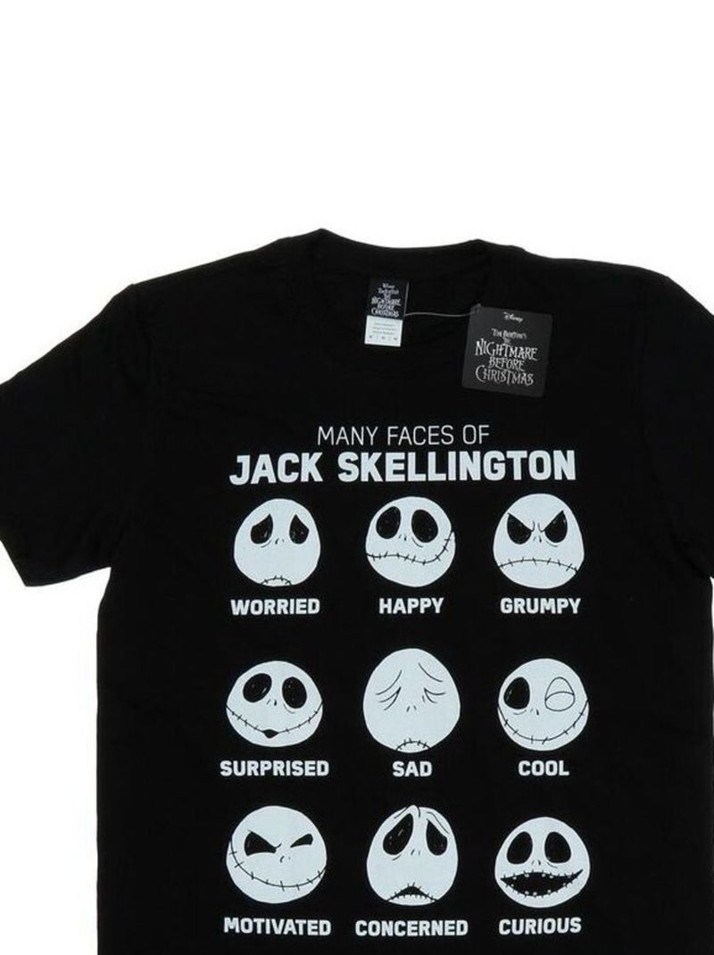 Disney - T-shirt L'Étrange Noël de monsieur Jack MANY FACES OF JACK Noir - Kiabi