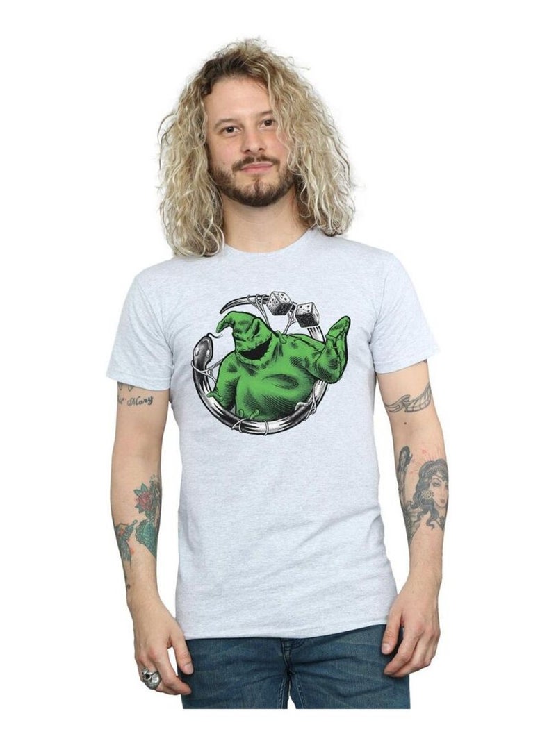 Disney - T-shirt L'Étrange Noël de monsieur Jack ROLL THE DICE Gris chiné - Kiabi