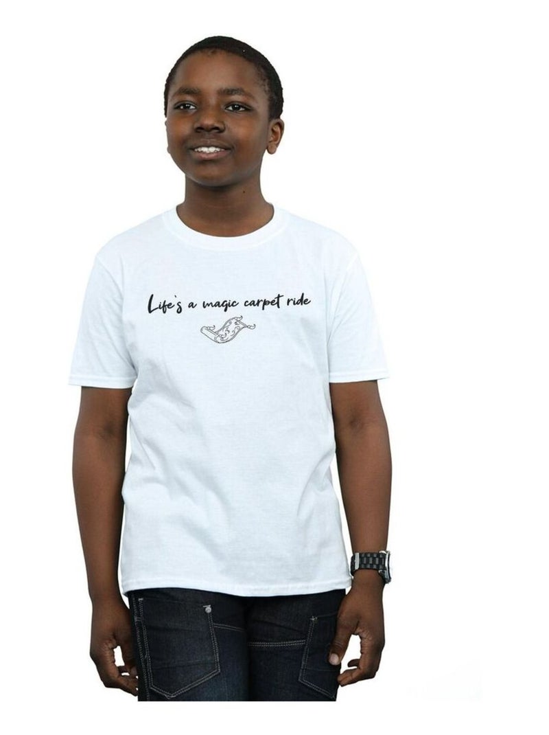 Disney - T-shirt LIFE'S A MAGIC CARPET RIDE Blanc - Kiabi