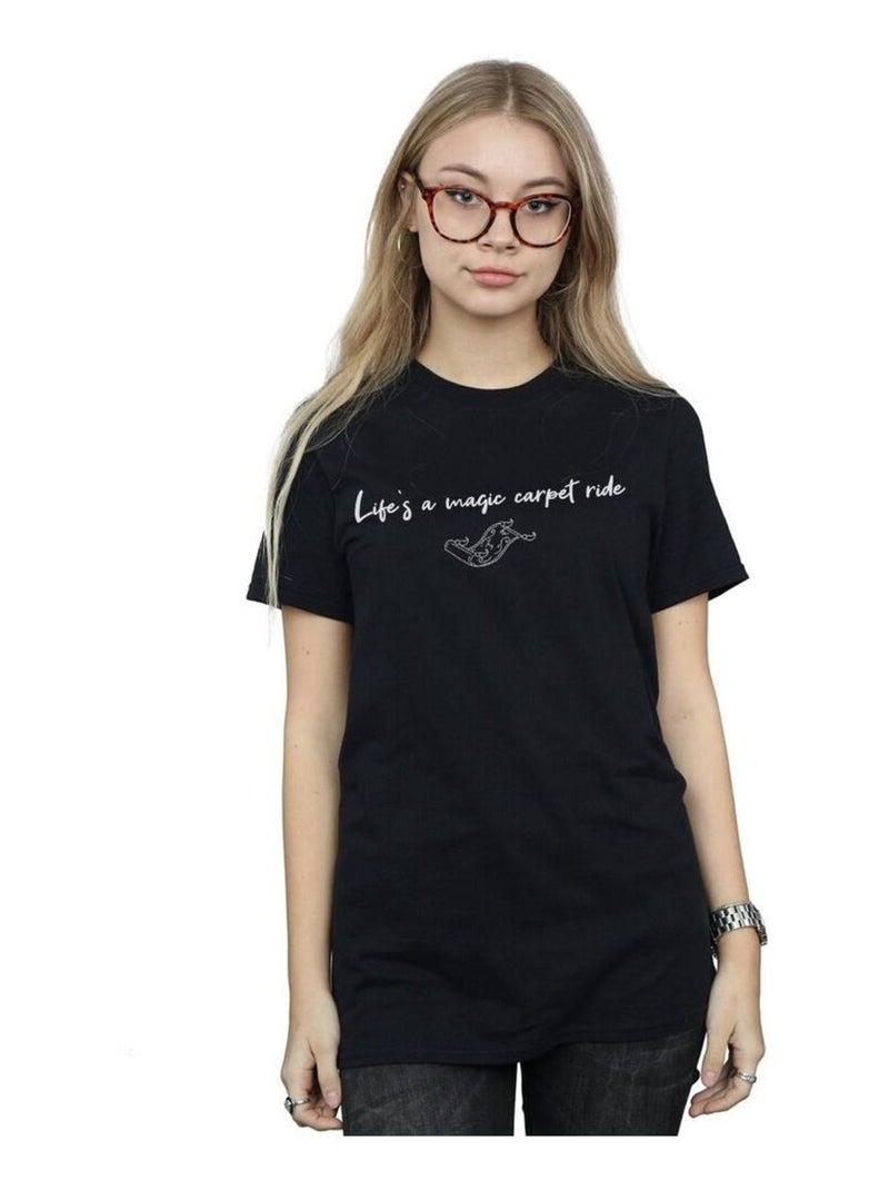 Disney - T-shirt LIFE'S A MAGIC CARPET RIDE Noir - Kiabi