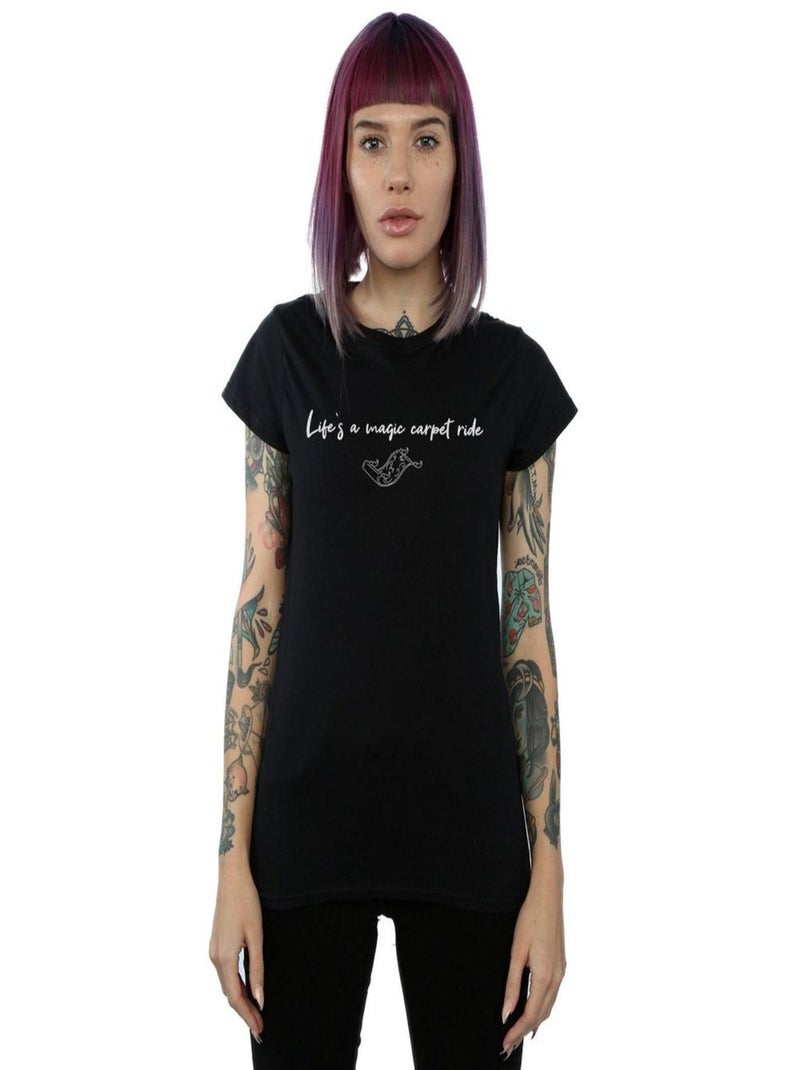 Disney - T-shirt LIFE'S A MAGIC CARPET RIDE Noir - Kiabi