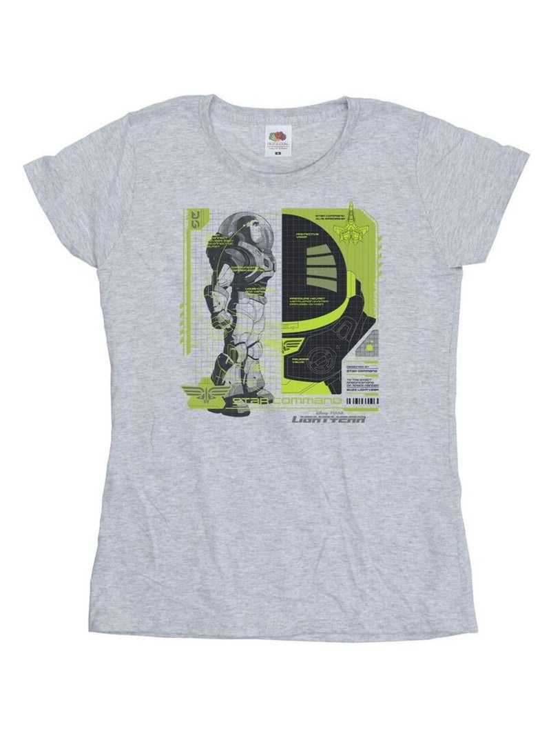 Disney - T-shirt LIGHTYEAR Gris chiné - Kiabi