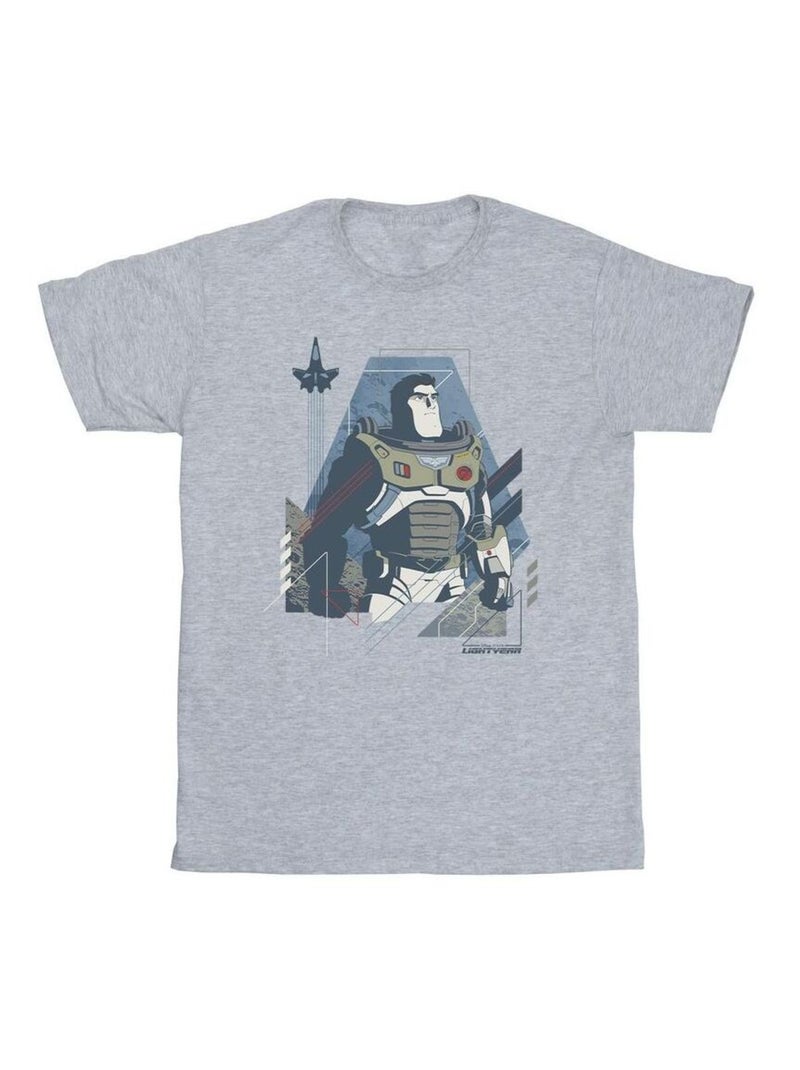 Disney - T-shirt LIGHTYEAR LOOK TO THE STARS Gris chiné - Kiabi