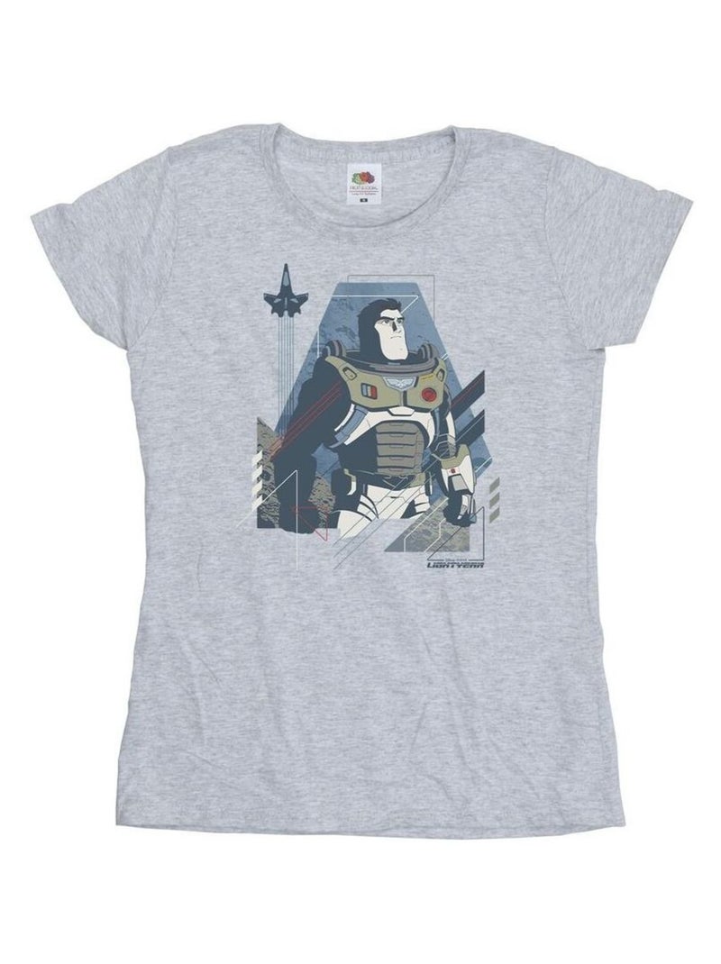 Disney - T-shirt LIGHTYEAR LOOK TO THE STARS Gris chiné - Kiabi