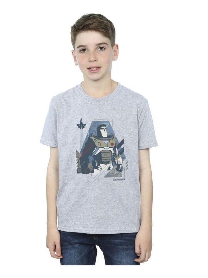 Disney - T-shirt LIGHTYEAR LOOK TO THE STARS Gris chiné - Kiabi