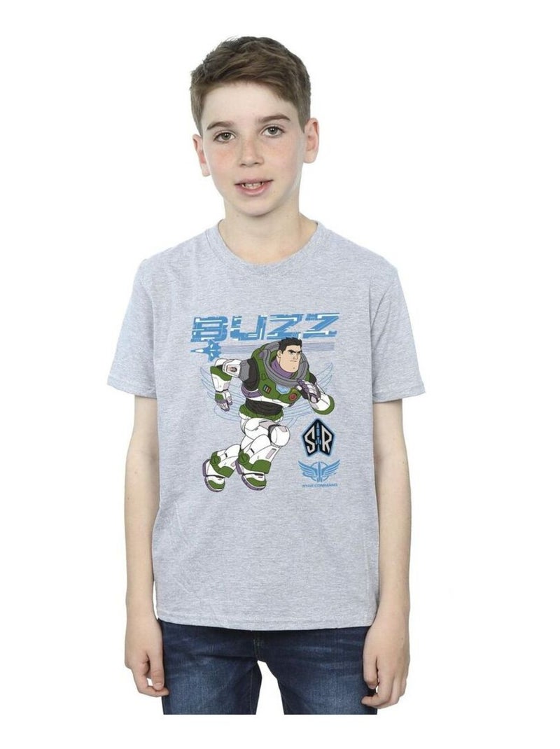 Disney - T-shirt LIGHTYEAR RUN TO ACTION Gris chiné - Kiabi