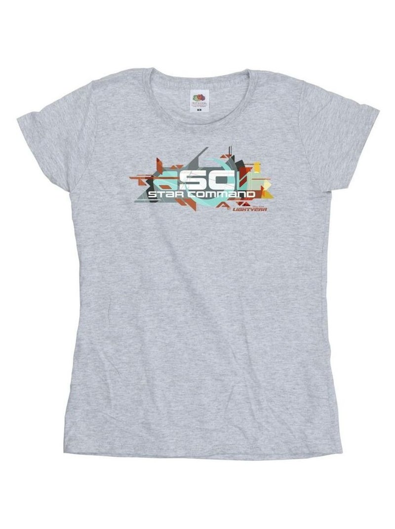 Disney - T-shirt LIGHTYEAR STAR COMMAND GRAPHIC TITLE Gris chiné - Kiabi