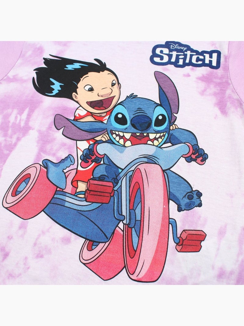 Disney - T-shirt Lilo et Stitch Mauve - Kiabi