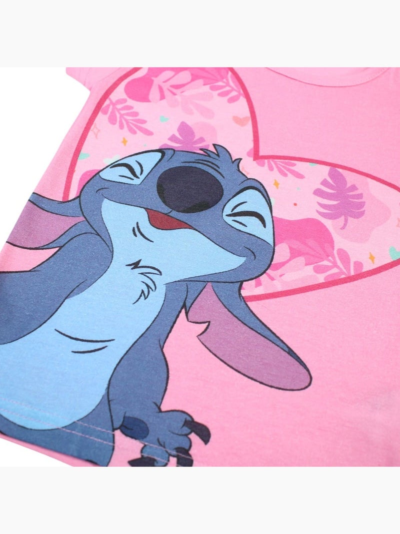 Disney - T-shirt Lilo et Stitch Rose clair - Kiabi