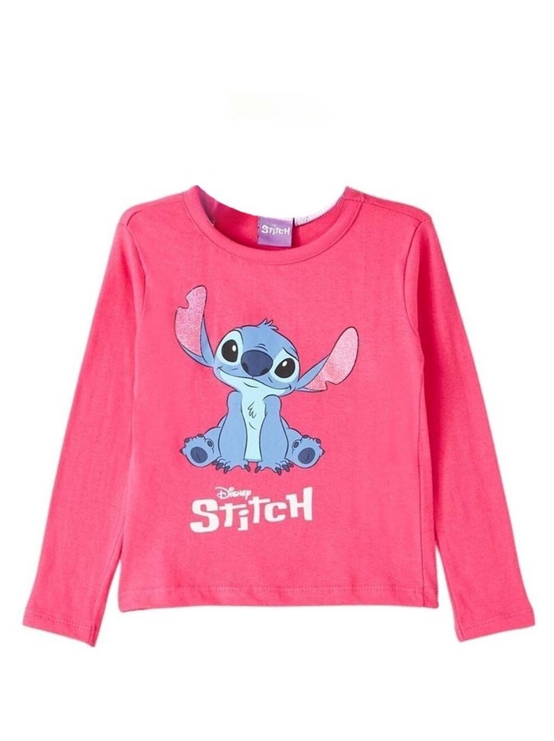 Disney - T-shirt Lilo et Stitch Rose fushia - Kiabi