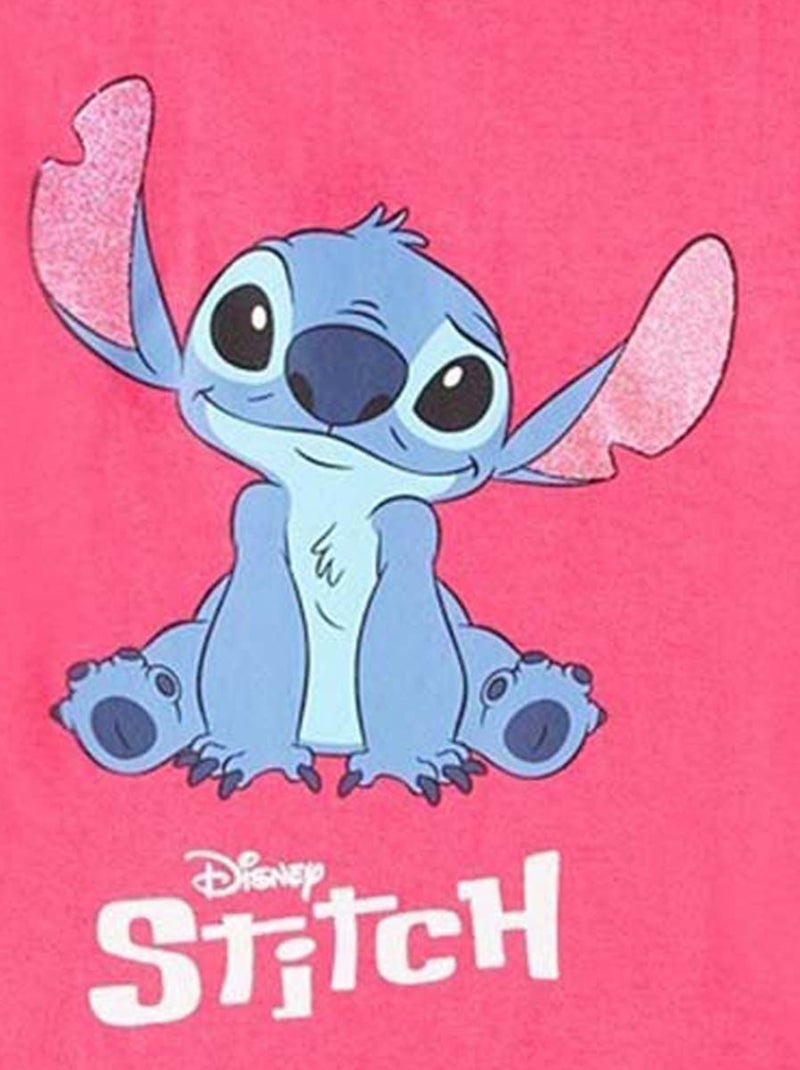 Disney - T-shirt Lilo et Stitch Rose fushia - Kiabi