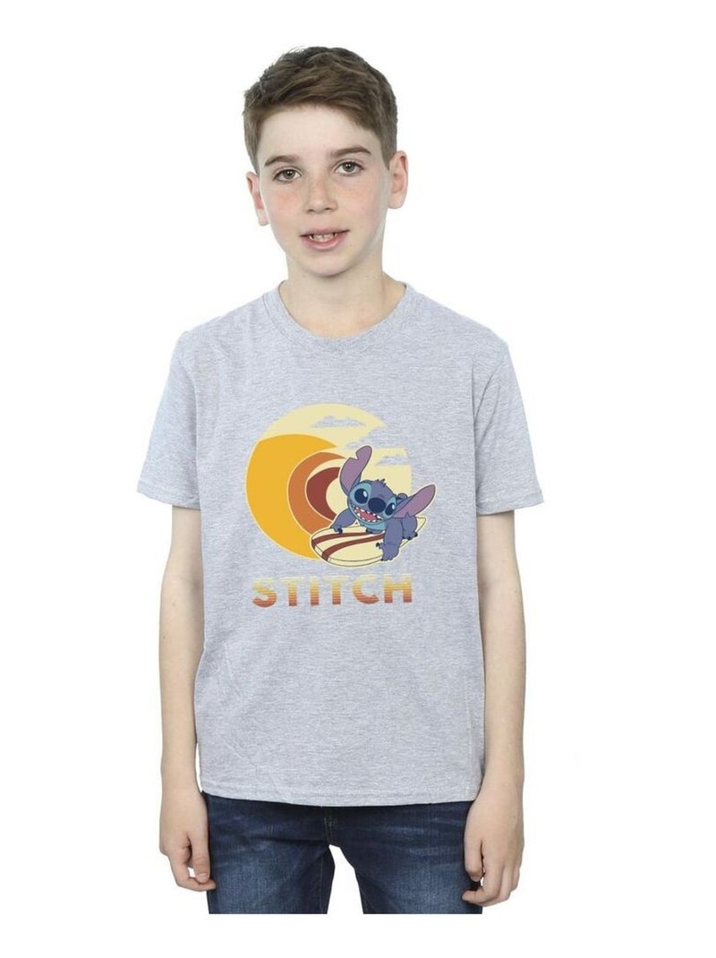 Disney - T-shirt LILO & STITCH Gris chiné - Kiabi