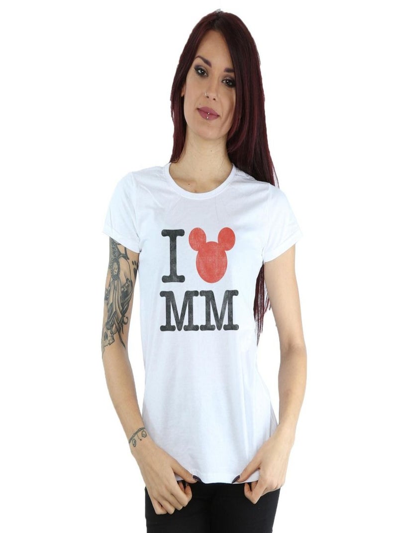 Disney - T-shirt LOVE Blanc - Kiabi