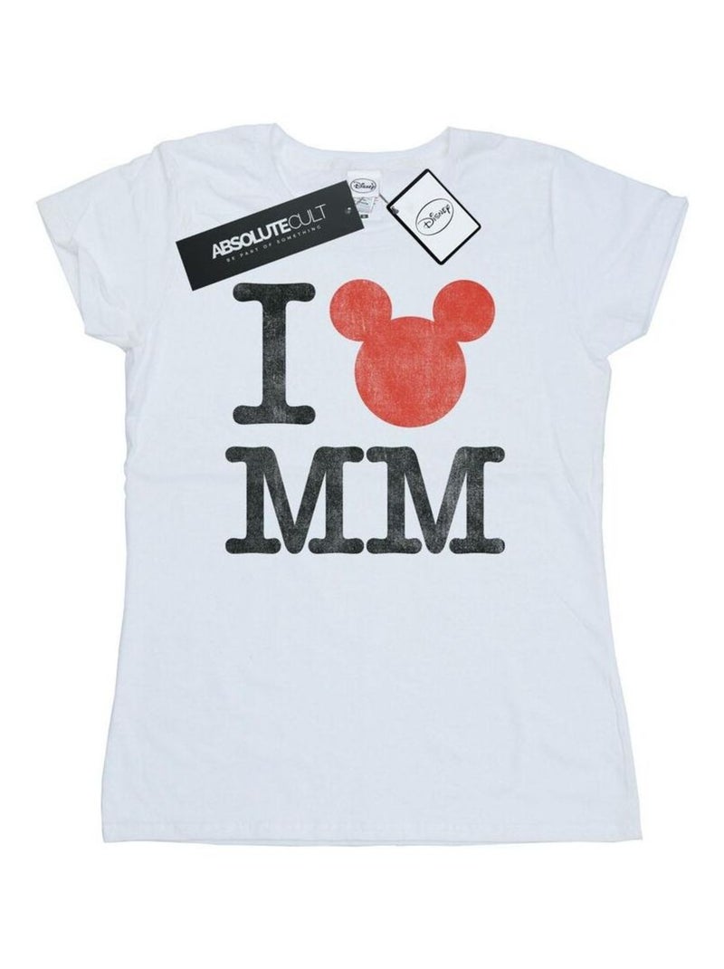 Disney - T-shirt LOVE Blanc - Kiabi