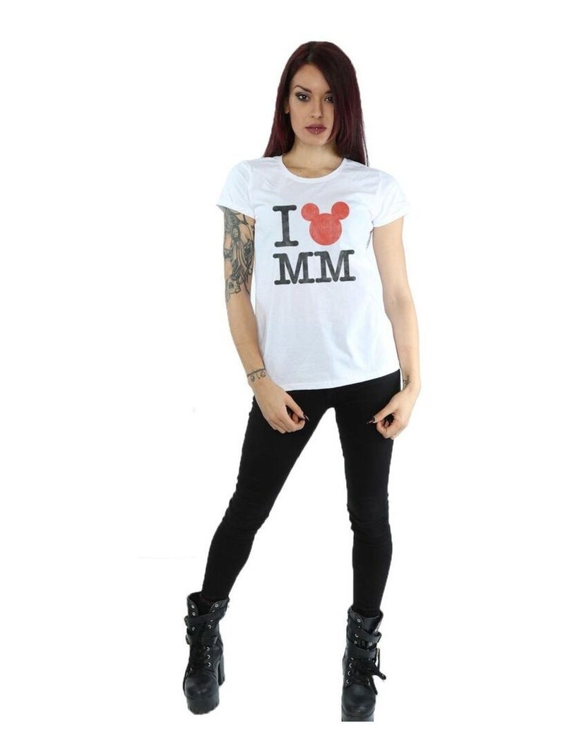 Disney - T-shirt LOVE Blanc - Kiabi