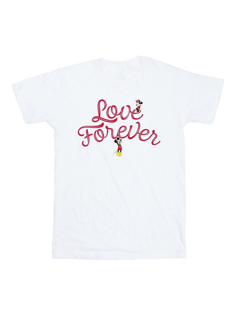 Disney - T-shirt LOVE FOREVER Blanc - Kiabi