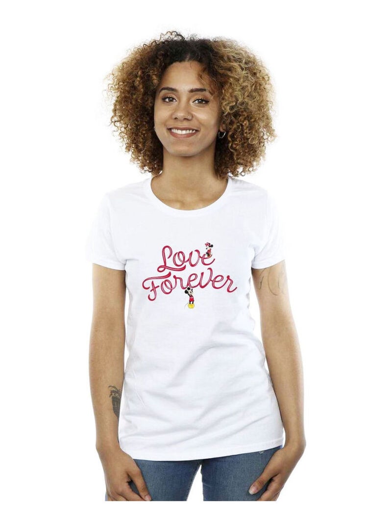 Disney - T-shirt LOVE FOREVER Blanc - Kiabi