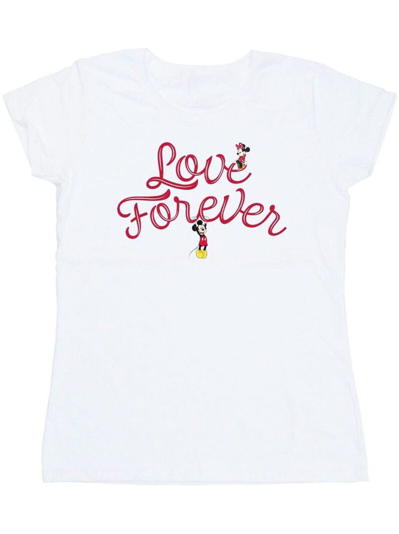 Disney - T-shirt LOVE FOREVER Blanc - Kiabi