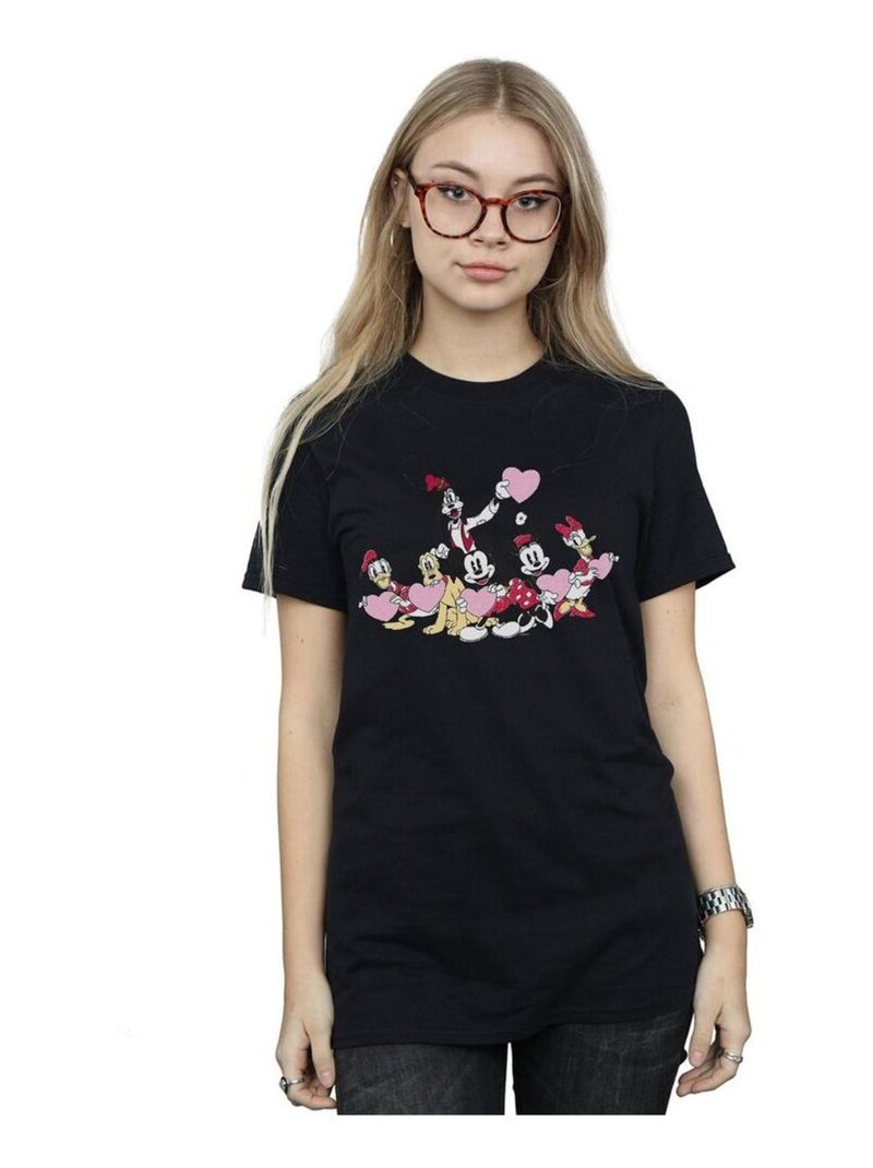 Disney - T-shirt LOVE FRIENDS Noir - Kiabi