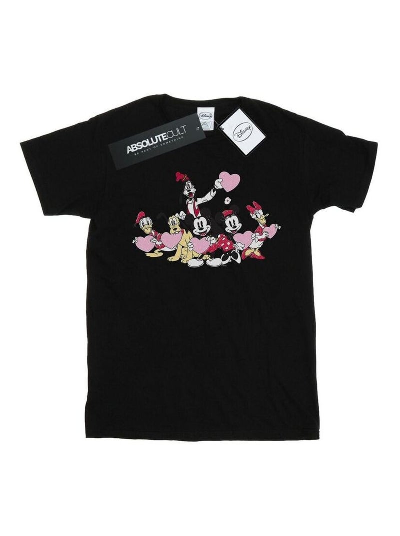 Disney - T-shirt LOVE FRIENDS Noir - Kiabi