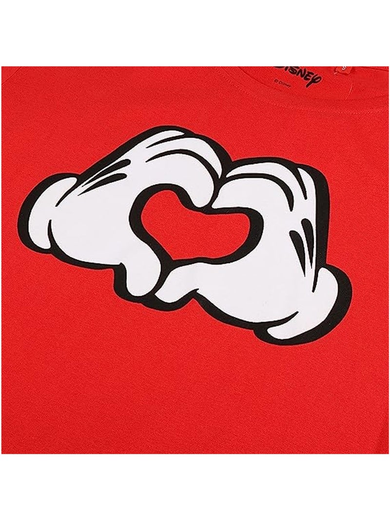 Disney - T-shirt LOVE HANDS Rouge - Kiabi