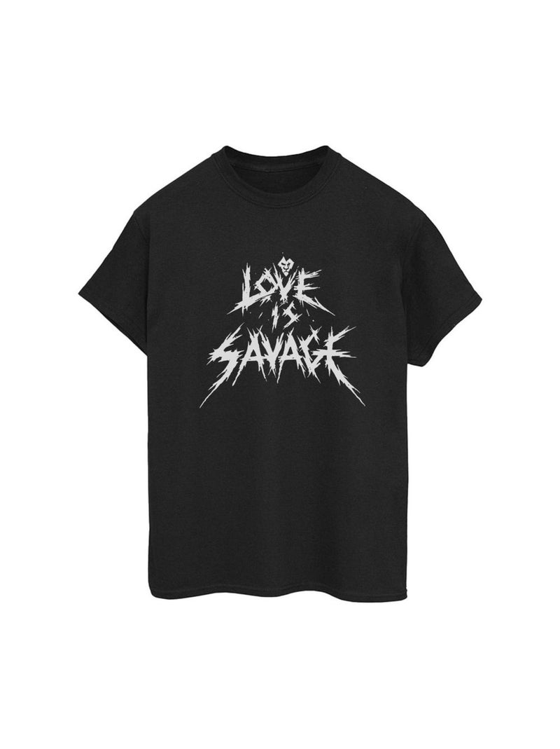 Disney - T-shirt LOVE IS SAVAGE Noir - Kiabi