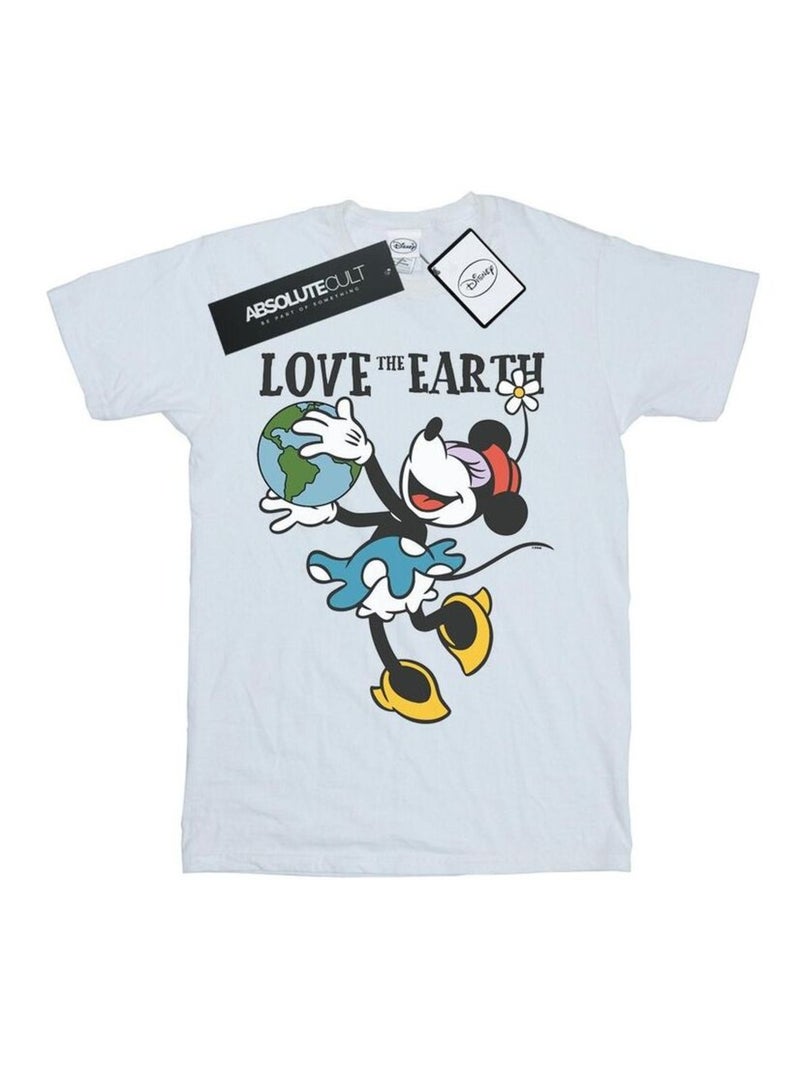 Disney - T-shirt LOVE THE EARTH Blanc - Kiabi
