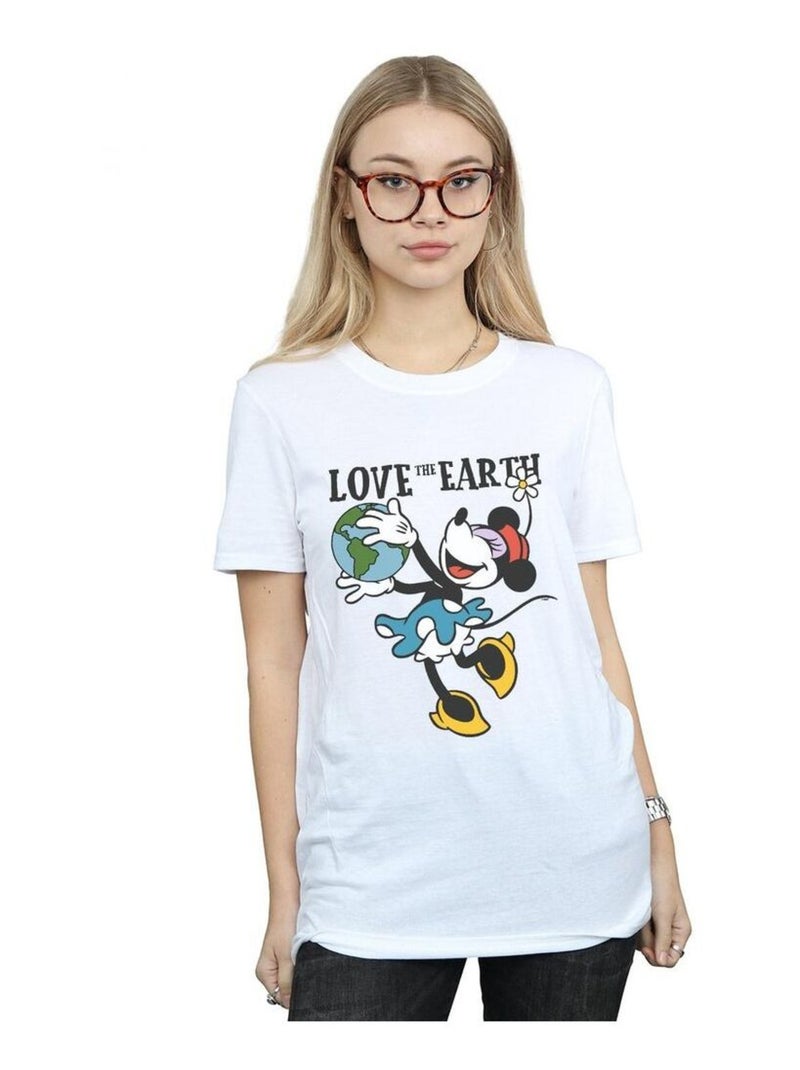 Disney - T-shirt LOVE THE EARTH Blanc - Kiabi