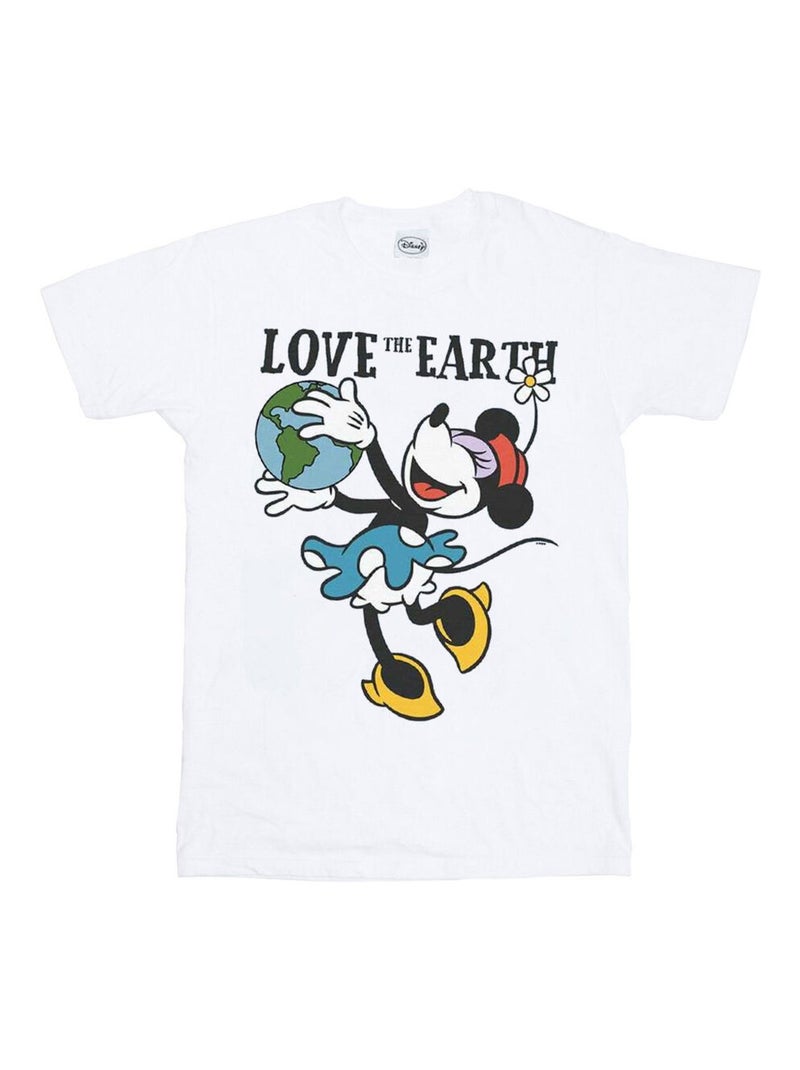 Disney - T-shirt LOVE THE EARTH Blanc - Kiabi
