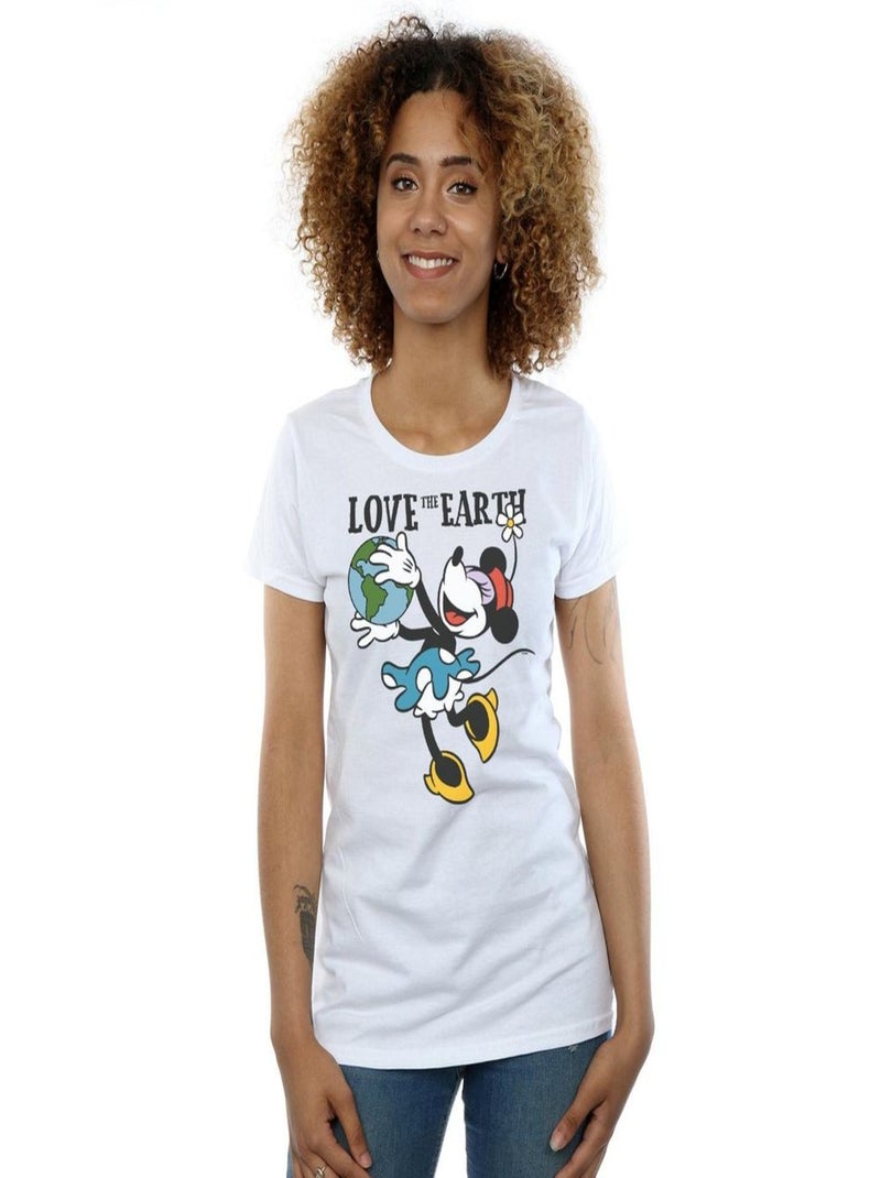 Disney - T-shirt LOVE THE EARTH Blanc - Kiabi