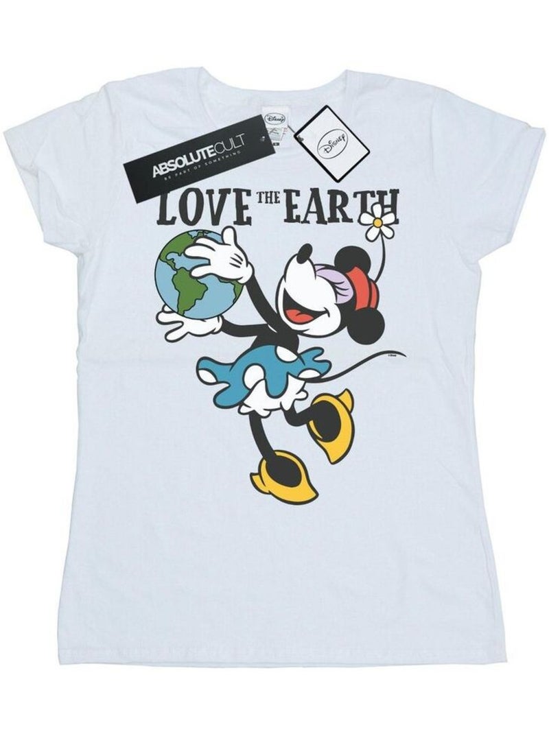 Disney - T-shirt LOVE THE EARTH Blanc - Kiabi