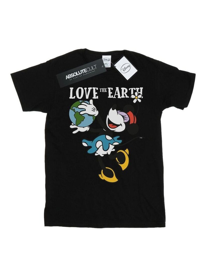 Disney - T-shirt LOVE THE EARTH Noir - Kiabi