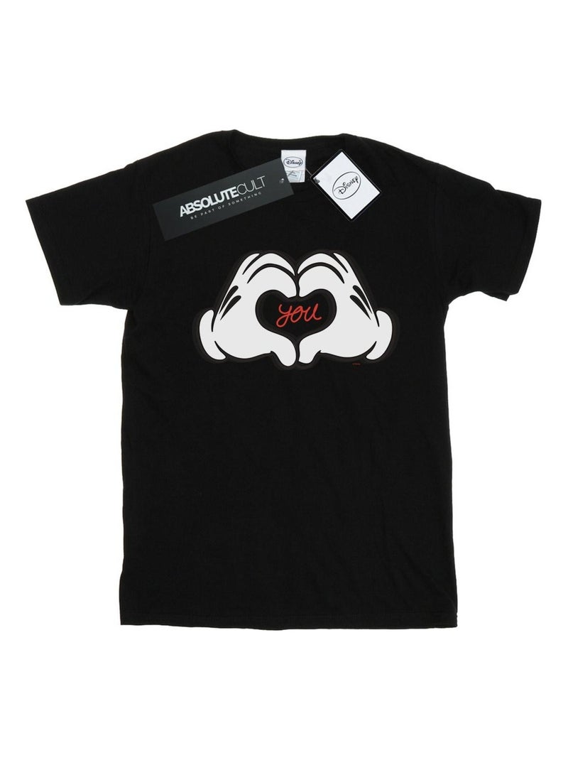 Disney - T-shirt LOVES YOU Noir - Kiabi