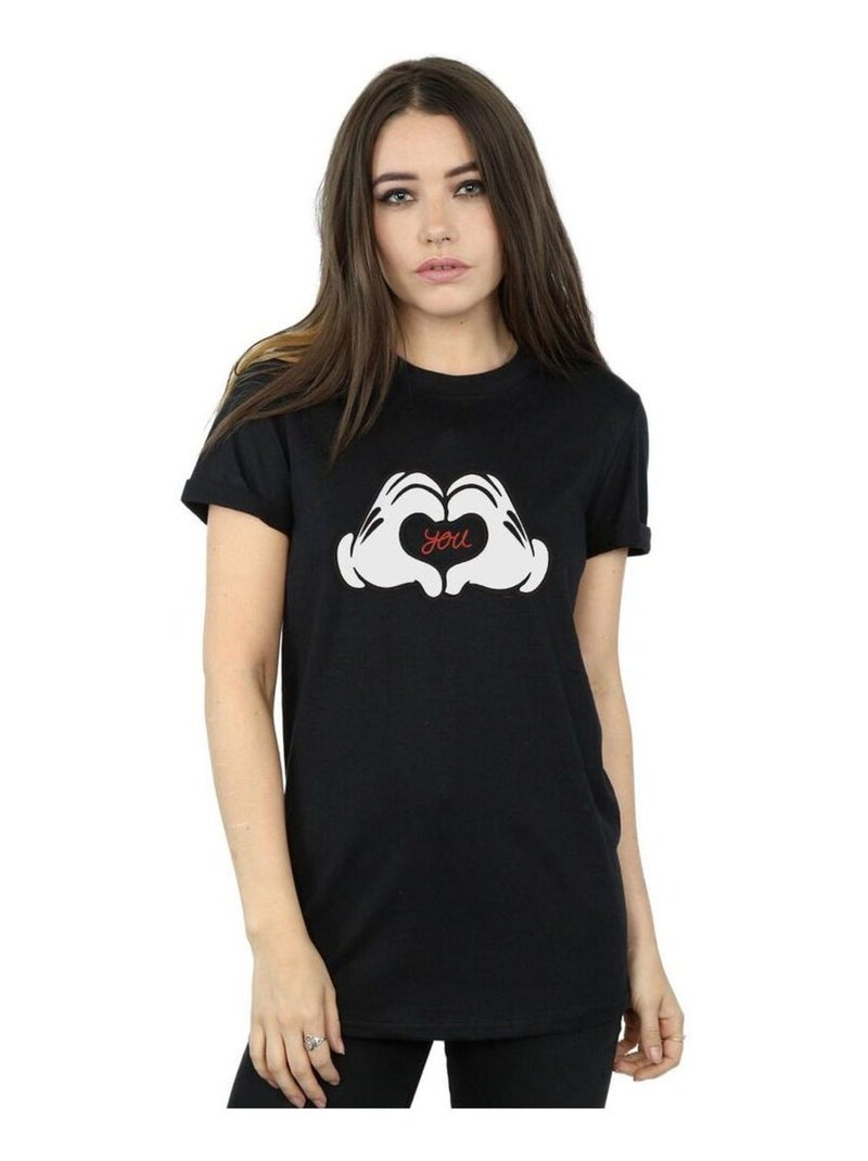 Disney - T-shirt LOVES YOU Noir - Kiabi