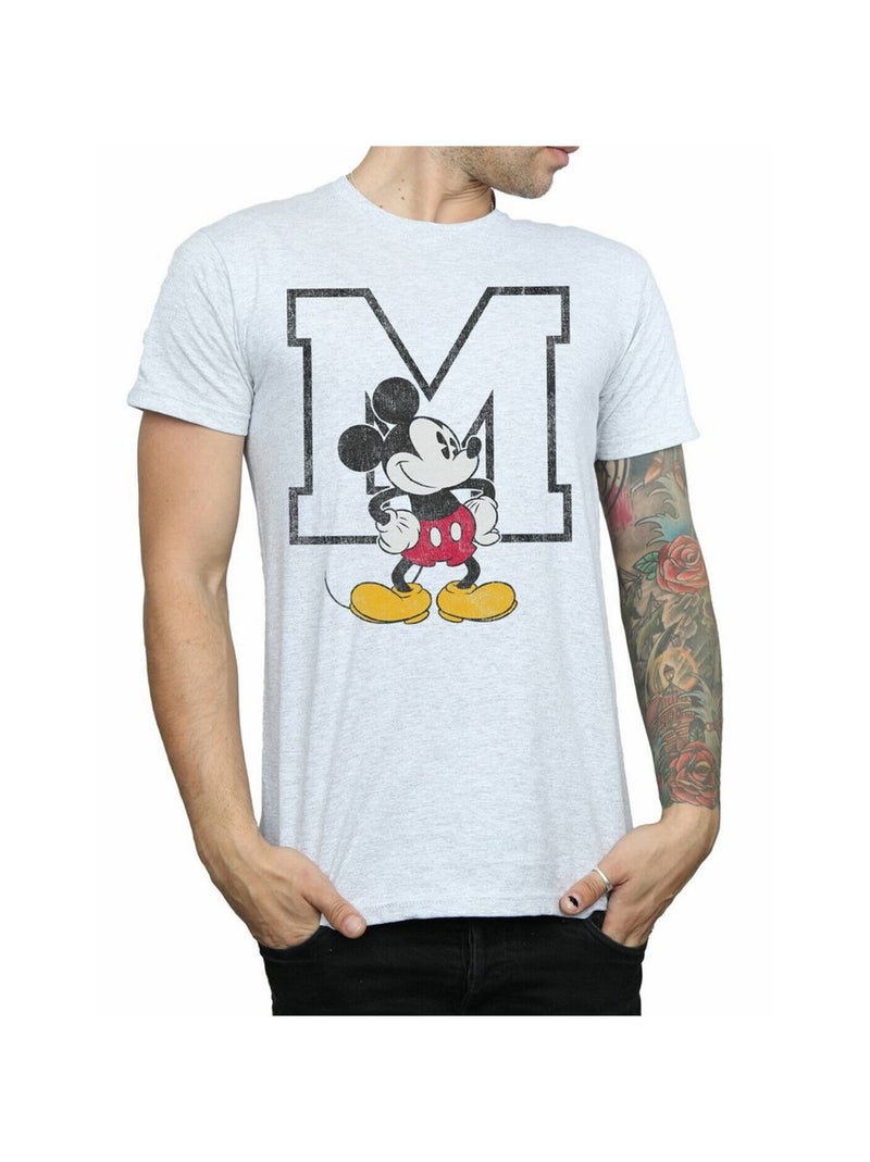 Disney - T-shirt M (Mickey Mouse) Gris chiné - Kiabi
