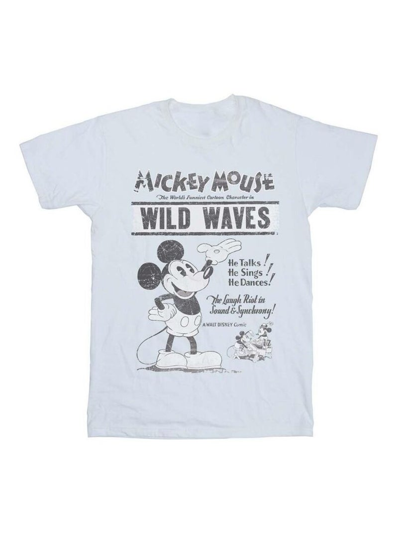 Disney - T-shirt MAKING WAVES Blanc - Kiabi