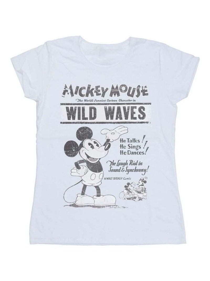 Disney - T-shirt MAKING WAVES Blanc - Kiabi
