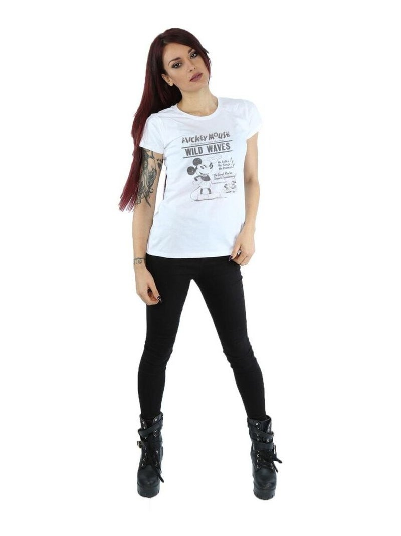 Disney - T-shirt MAKING WAVES Blanc - Kiabi