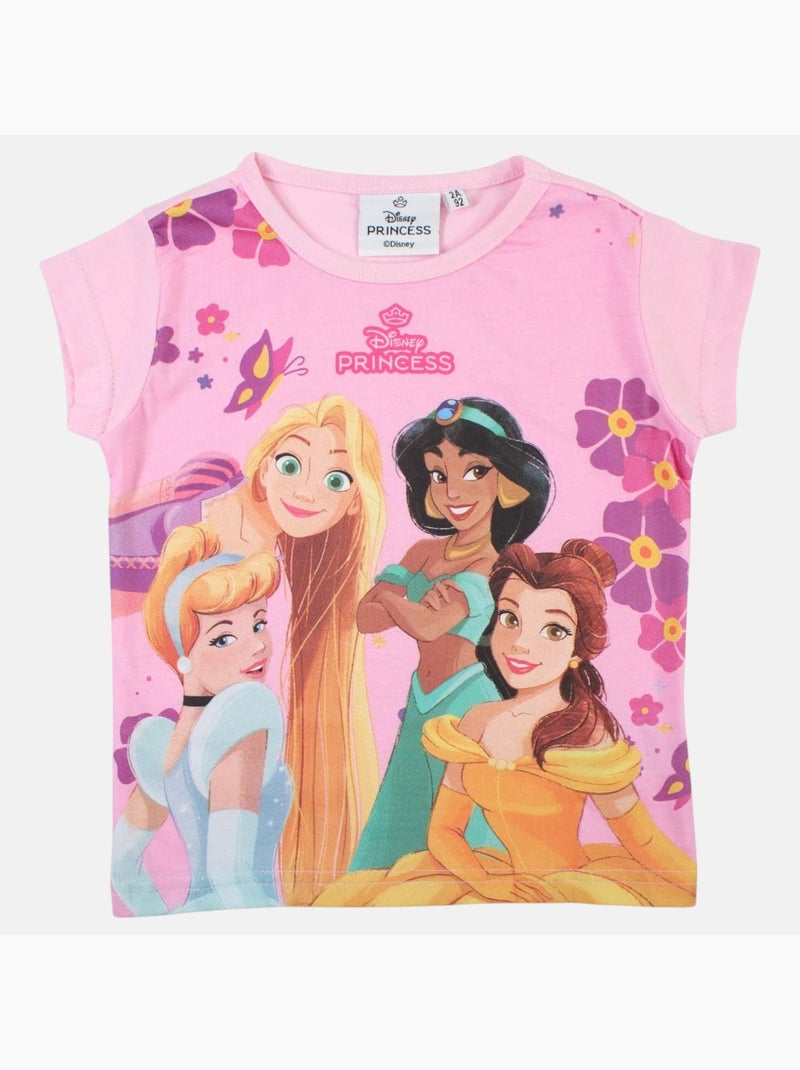 Disney - T-shirt manches courtes enfant à imprimé Rose clair - Kiabi