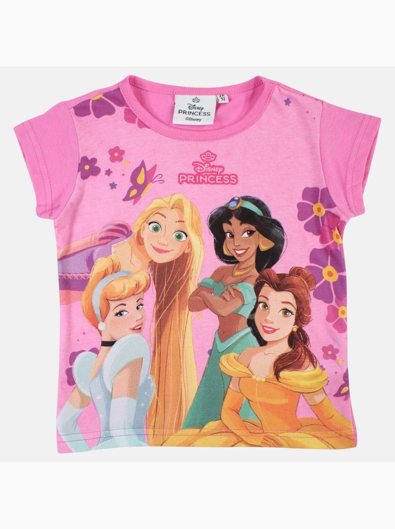 Disney - T-shirt manches courtes enfant à imprimé Rose - Kiabi