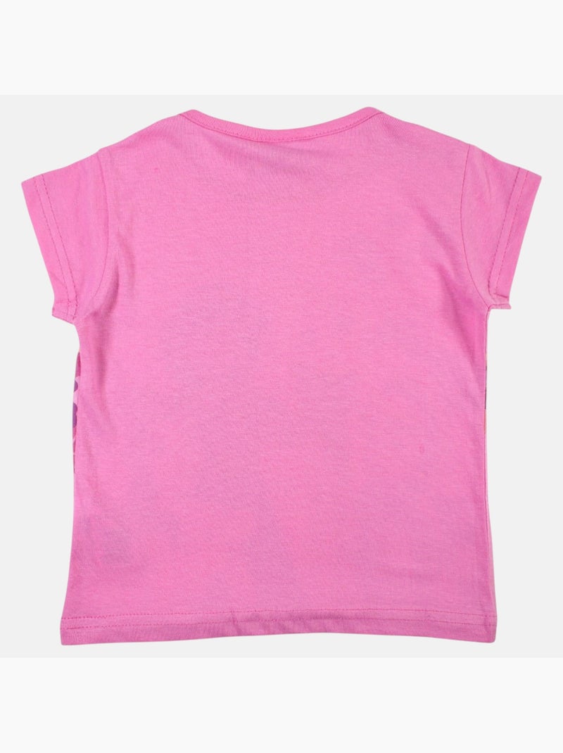 Disney - T-shirt manches courtes enfant à imprimé Rose - Kiabi