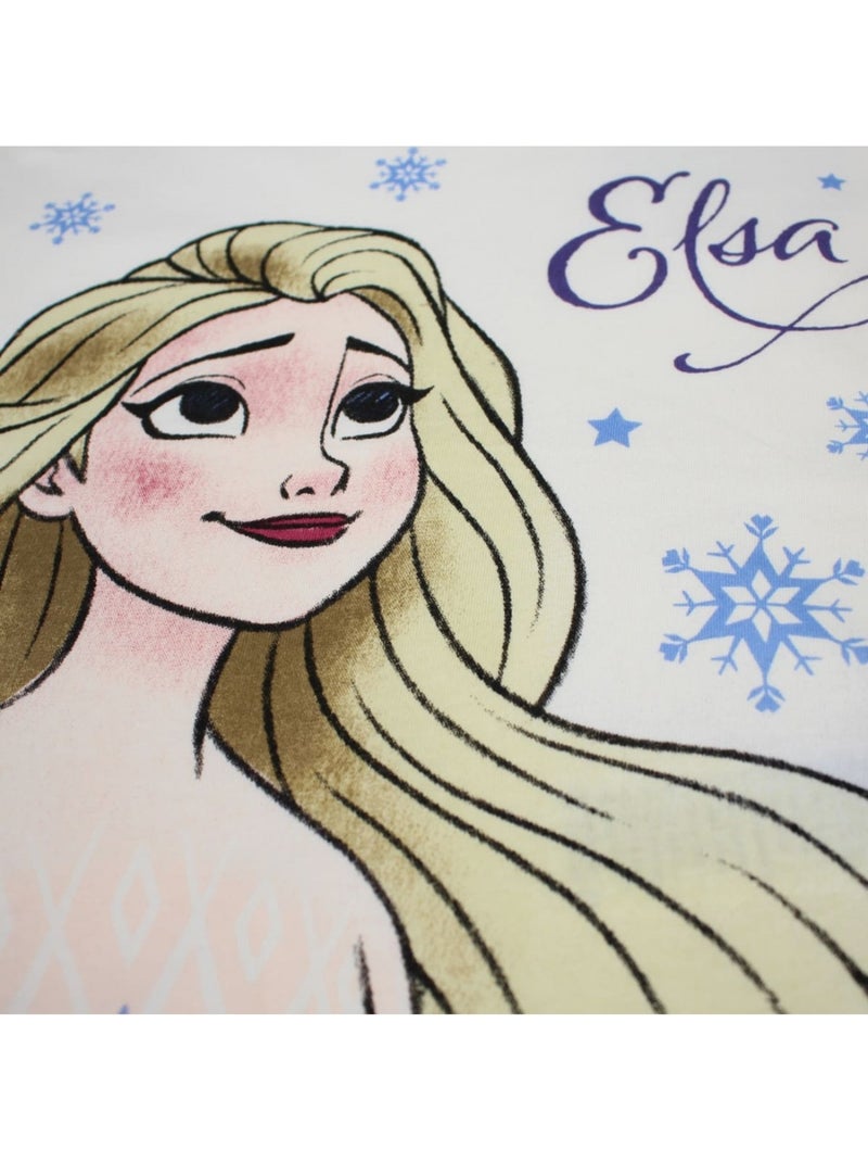 Disney - T-shirt manches courtes Fille La Reine des Neiges Blanc - Kiabi