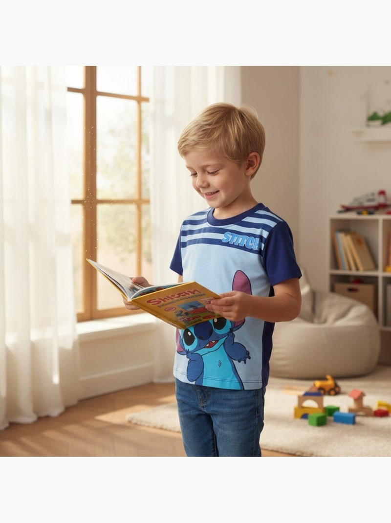 Disney - T-shirt manches courtes garçon avec personnage Bleu marine - Kiabi