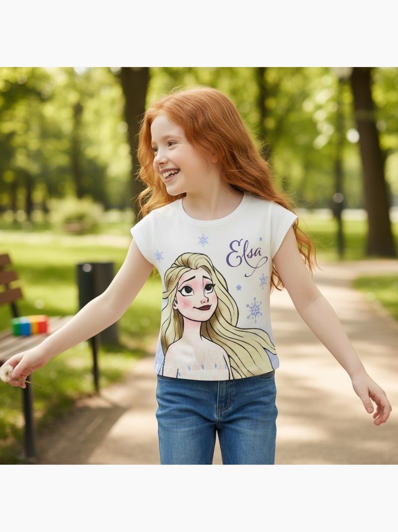 Disney - t-shirt manches courtes imprimé, coupe droite et col rond Blanc - Kiabi